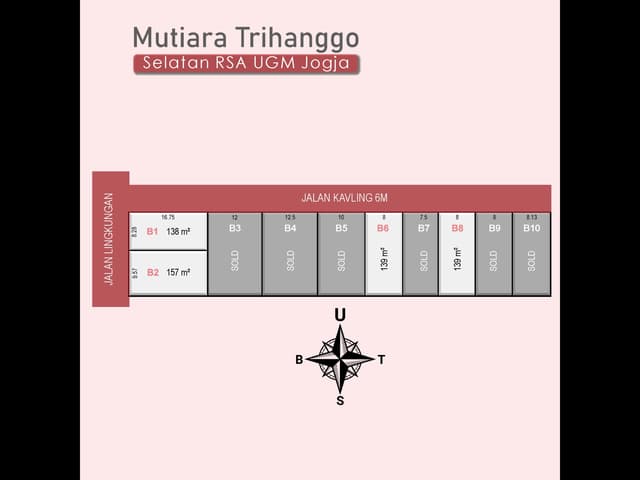 Dekat Dengan Exit Tol Monjali, Tanah Trihanggo Premium; Lingkungan Cluster Dekat Dengan Exit Tol Monjali, Tanah Trihanggo Premium; Lingkungan Cluster di Kabupaten Sleman — foto 5 dari 5