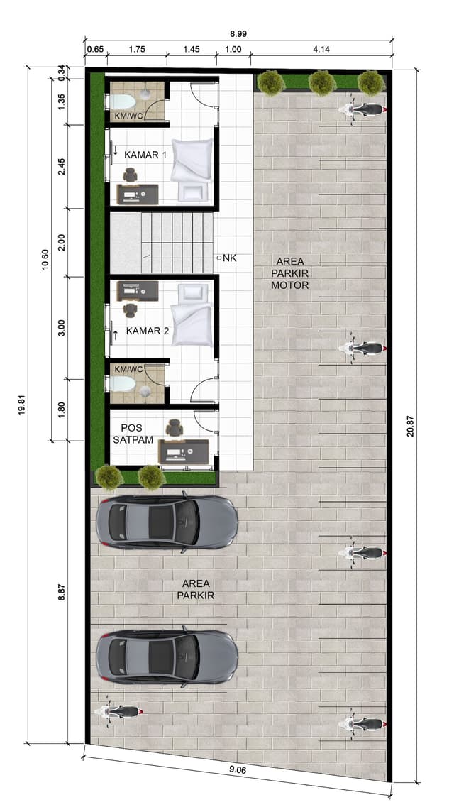 Jual Kos Eksklusif 2 Lantai Jogja 20 Kamar 900 Meter ke Kampus UGM di Kabupaten Sleman — foto 5 dari 10
