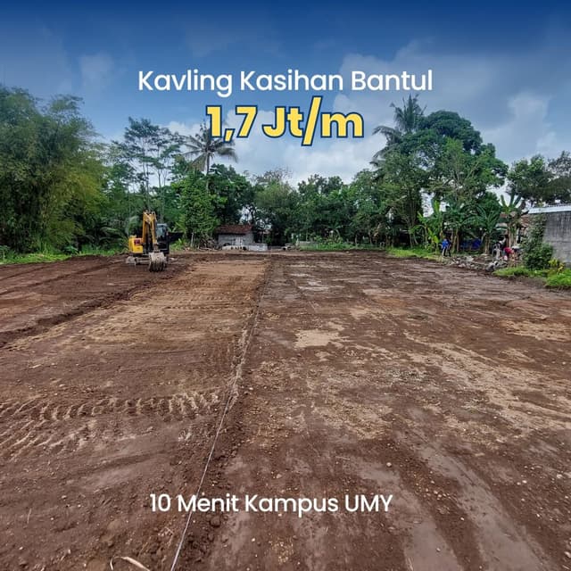 Tanah Barat Kampus UMY Kasihan Bantul ; Bisa Cicil di Kabupaten Bantul — Rp 161 jt