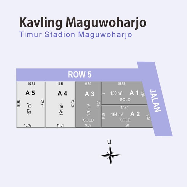Tanah Maguwoharjo 197mΒ² β 900 Meter ke Stadion Maguwoharjo Tanah Maguwoharjo 197mΒ² β 900 Meter ke Stadion Maguwoharjo di Kabupaten Sleman β foto 3 dari 9