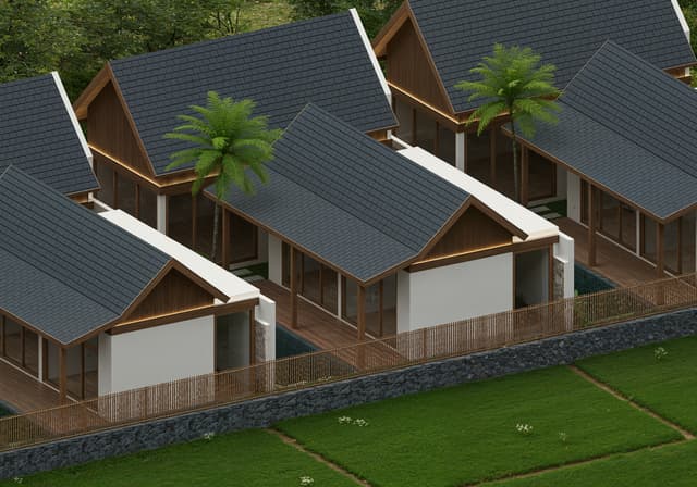Villa Tropis dengan Private Pool di Sleman jakal atas, udara sejuk View Merapi dan persawahan di Kabupaten Sleman — Rp 1,34 M