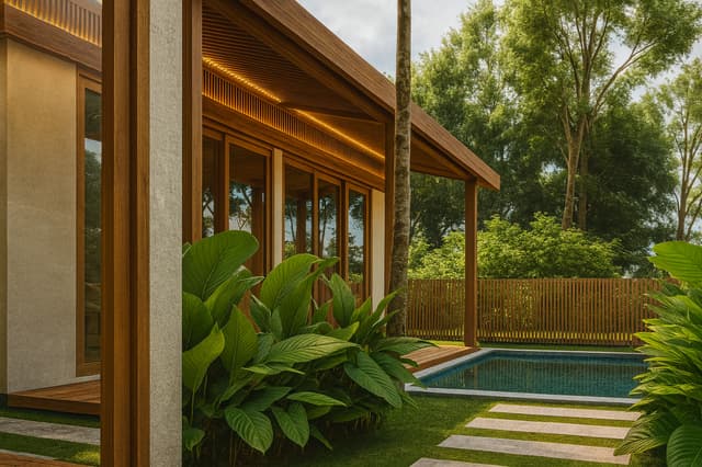Villa Tropis dengan Private Pool di Sleman jakal atas, udara sejuk View Merapi dan persawahan di Kabupaten Sleman — foto 2 dari 10