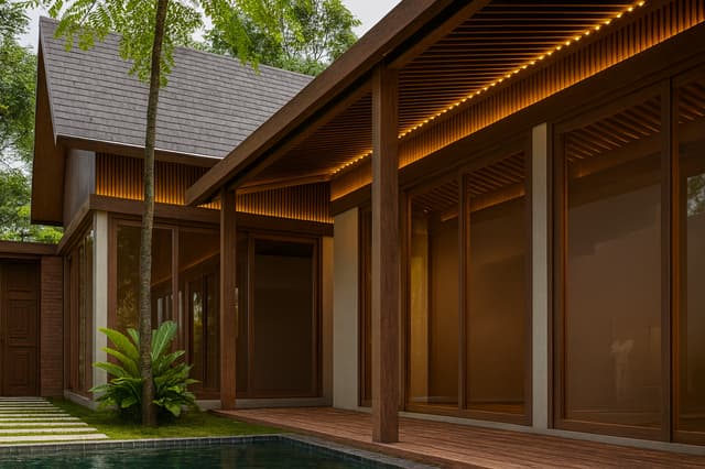 Villa Tropis dengan Private Pool di Sleman jakal atas, udara sejuk View Merapi dan persawahan di Kabupaten Sleman — foto 3 dari 10